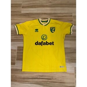 Errea Norwich City FC 2020-21 Hernandez 25 Home Jersey Yellow Mens Medium